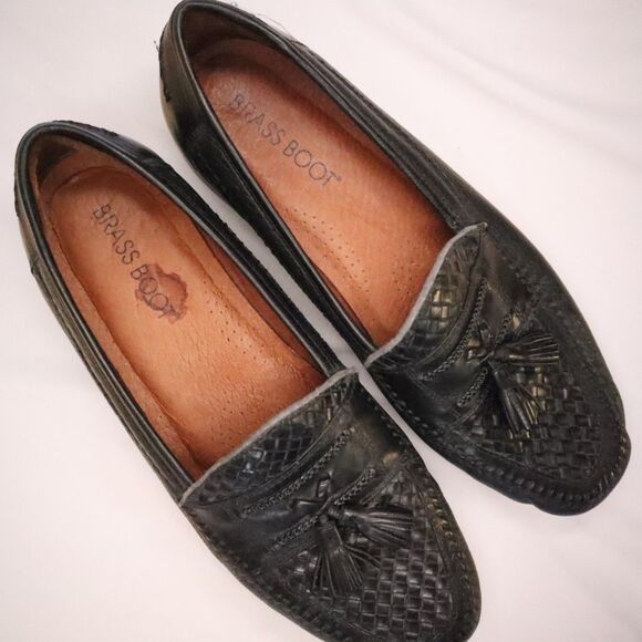 Brass Boot Tassel penny loafer men\'s Black Size 10 main image 9
